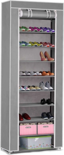 Dulap textil pentru încălțăminte Massido – gri