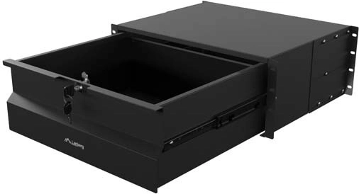 Lanberg sertar glisant cu închidere pentru rack 19" 4U, adâncime 360 mm, negru