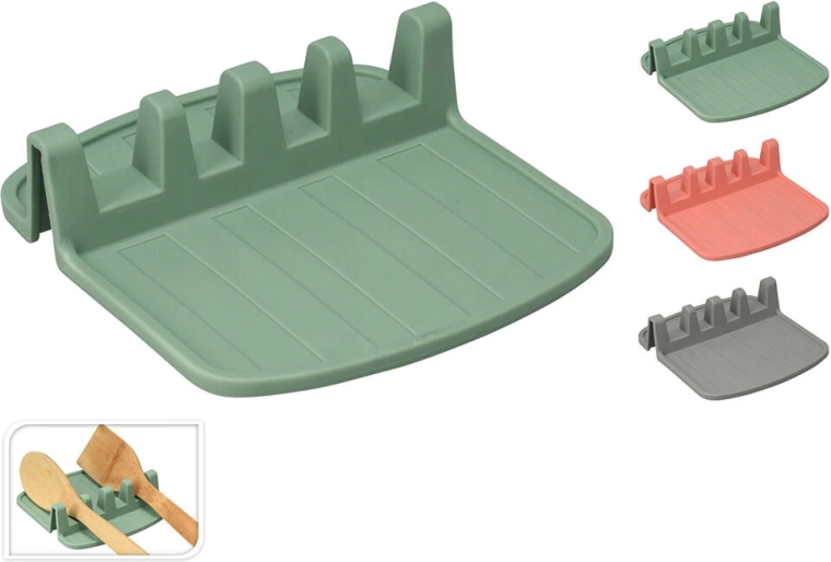 Suport pentru ustensile de bucătărie din TPE 15 × 14 × 4,2 cm, mix de culori