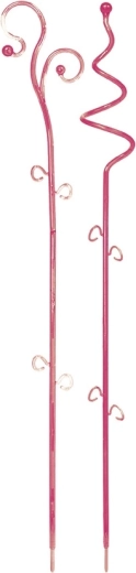Suport pentru orhidee Decor I, roz transparent, 58,5 cm