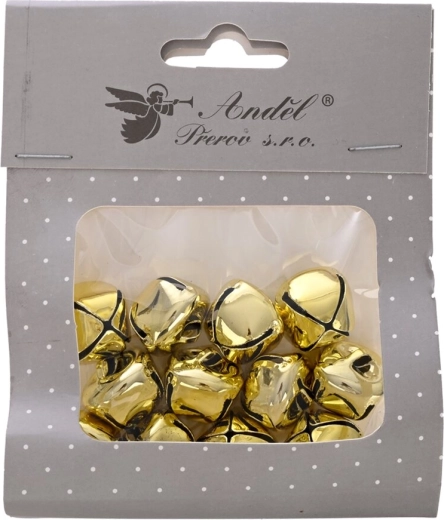 Clopoței metalici aurii 2 cm (12 buc.)