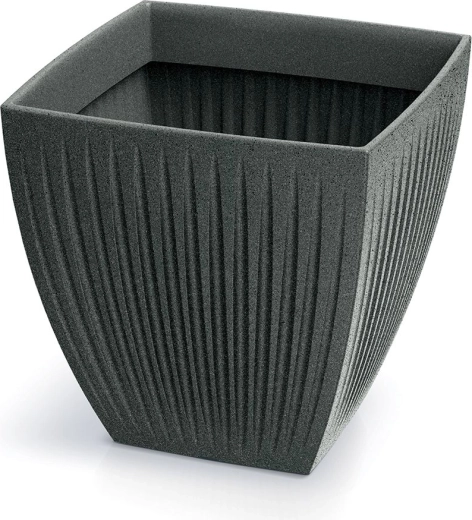 Ghiveci Latia Square MIDL 40 × 40 × 40 cm – granit negru