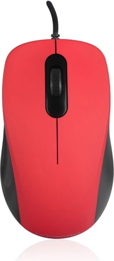 Mouse optic cu fir silențios MODECOM MC-M10S, roșu