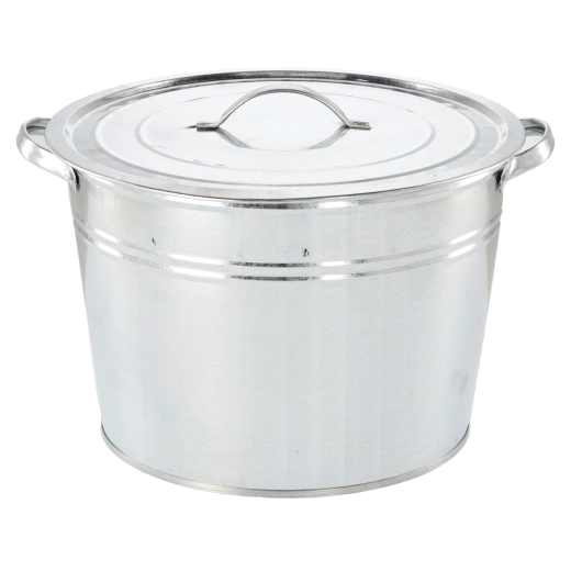 Ceaun conic galvanizat 25 l cu capac fix