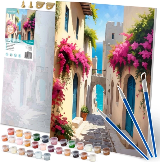 Pictură după numere 40 × 50 cm – peisaj urban MASSIDO