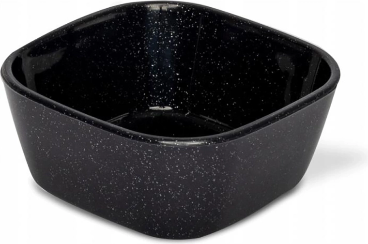 Bol pătrat negru pentru sosuri (dipy) 100 ml 7 × 7 × 3 cm