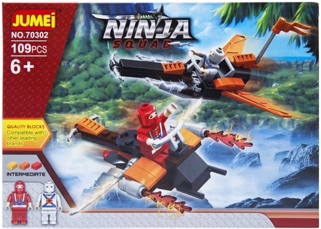 Set de construcție Jumei Ninja squad – luptători ninja, 109 piese - 1 bucată
