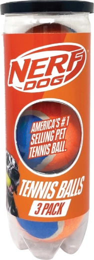 Nerf Dog mingi de tenis pentru câini fără fluier 3 buc în tub 6,5 cm