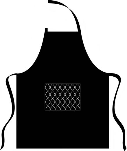 Șorț de bucătărie negru 60 × 76 cm