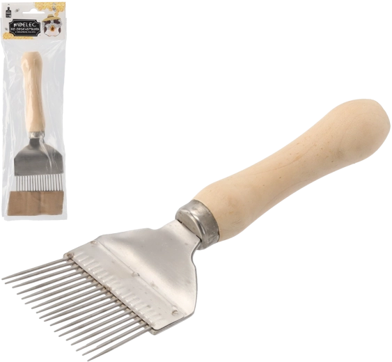 Furculiță pentru descăpăcit cu mâner din lemn 20 × 6,5 cm