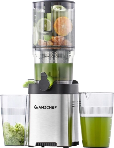 Storcător cu presare la rece AMZCHEF cu gură de alimentare largă de 142 mm