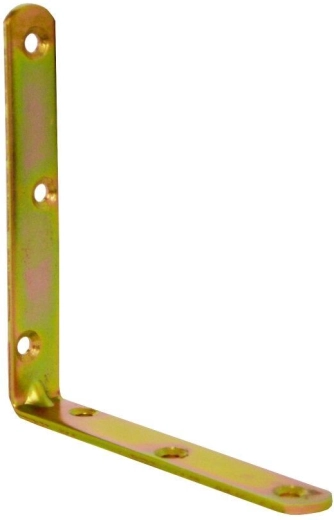 Colțar cu nervură 120 × 18 × 3 mm galben, galvanizat (10 buc)