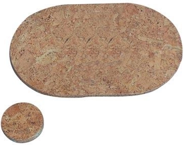 Suporturi de masă rotunde din plută 10 cm, netede (6 buc)