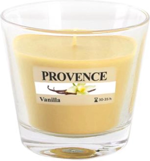 Lumânare parfumată în pahar Provence vanilie 35 de ore
