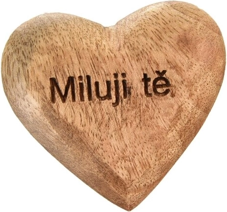 Inimă mango cu inscripția Te iubesc