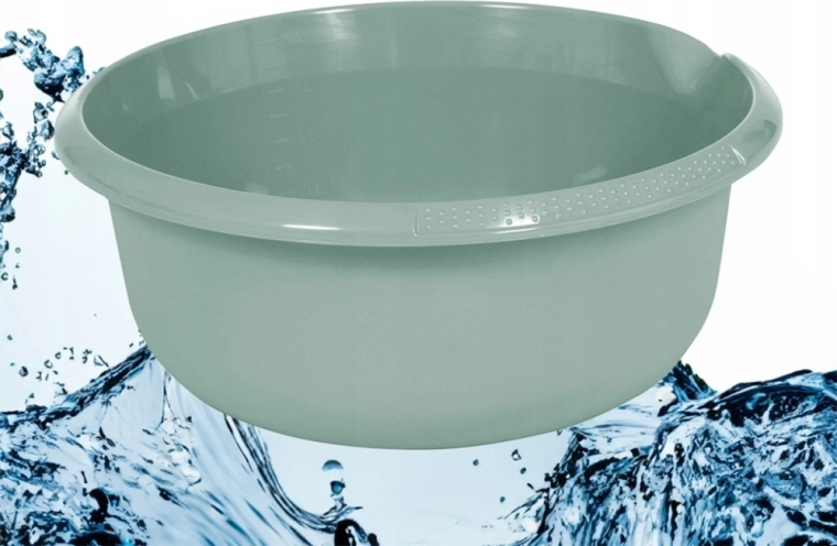 Bol rotund Nordic green 36 cm, 9 l cu cioc pentru turnare
