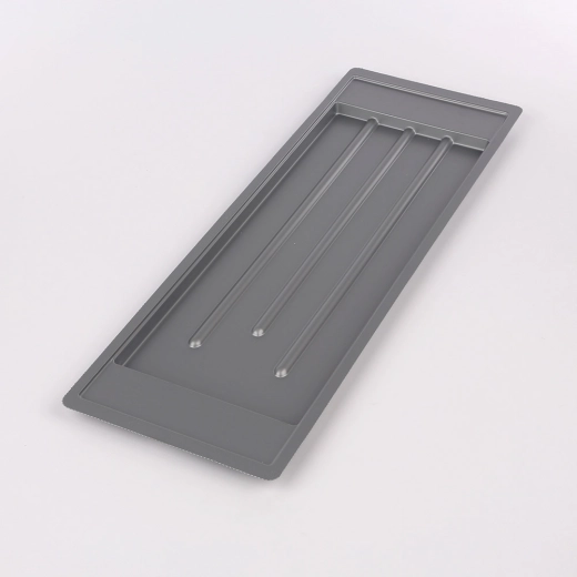 Tăviță de scurgere Metpol argintie 59,5 × 20 cm pentru scurgător cu două nivele 60 cm