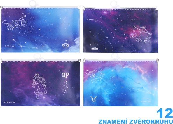 Mapă cu fermoar A5 - Semne zodiacale