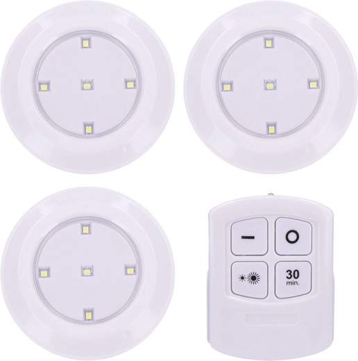 Solight lumini LED cu telecomandă 3× 50 lm, temporizator, alimentate cu baterii