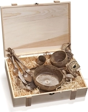 KUPILKA Premium set de veselă outdoor maro