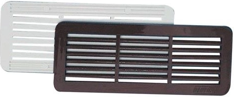 Grilaj de ventilație cu capac 150 × 60 mm, alb, 2 buc