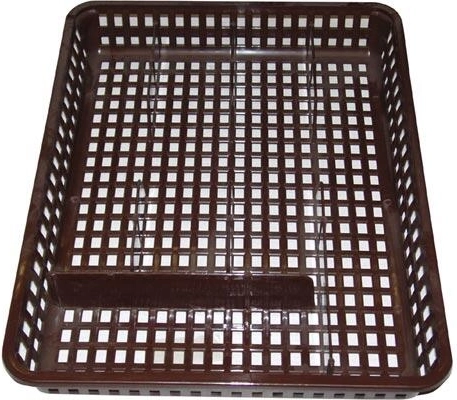 Tăviță lată pentru tacâmuri, pentru sertar 35 × 26 × 4,5 cm, din plastic maro