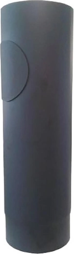 Tub de fum cu orificiu 200 mm, lungime 500 mm, grosime 1,5 mm, negru