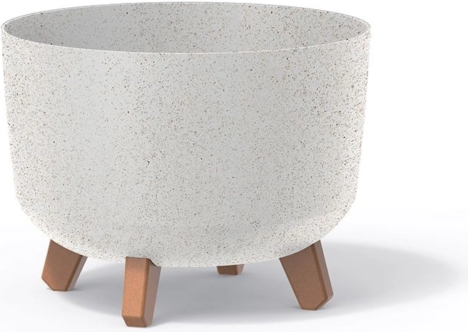 Ghiveci Gracia Standard Eco Wood 33,9 cm – alb