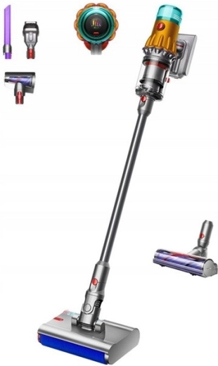 Dyson V12s Detect Slim Submarine aspirator vertical fără fir galben/nichel