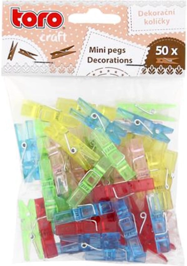 Cârlige mini din plastic TORO 50 buc