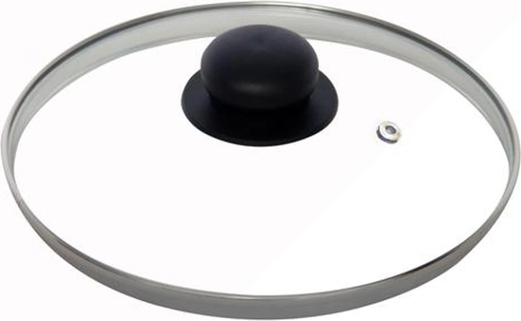 Capac din sticlă 26 cm cu margine din inox