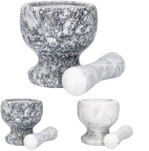 Mojar din marmură 12,5 × 12,5 cm alb