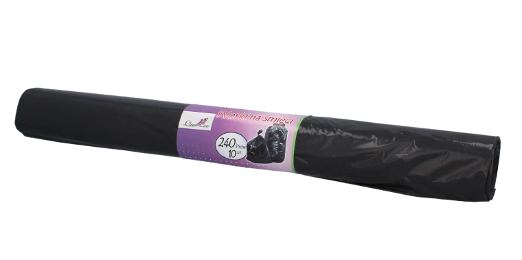 Saci de gunoi extra rezistenți 240 l, negri, 10 buc