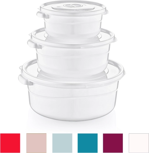 Set de recipiente rotunde Mikrofresh 0,5 l, 1 l și 2 l