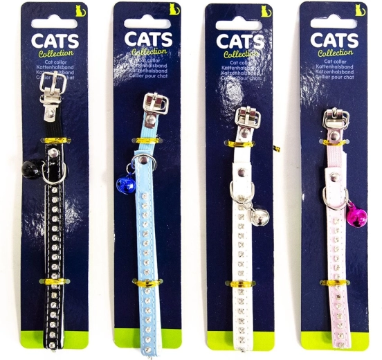 Zgărdan pentru pisică cu clopoțel 24 cm (mix de culori)