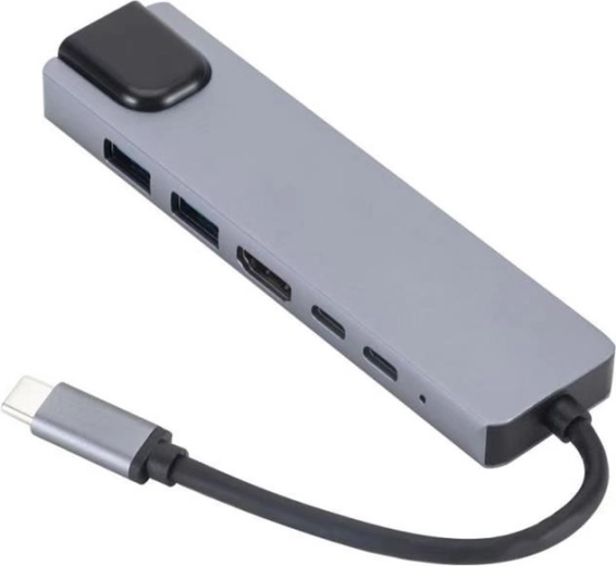 Hub USB‑C 6‑în‑1 cu HDMI 4K, LAN și PD 55 W