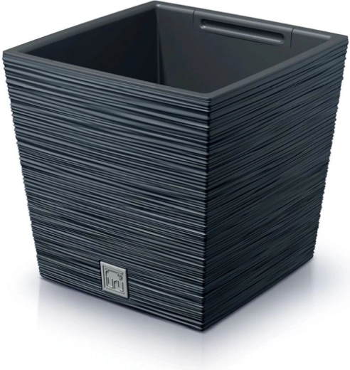 Ghiveci Furu Square Low 24 cm – antracit