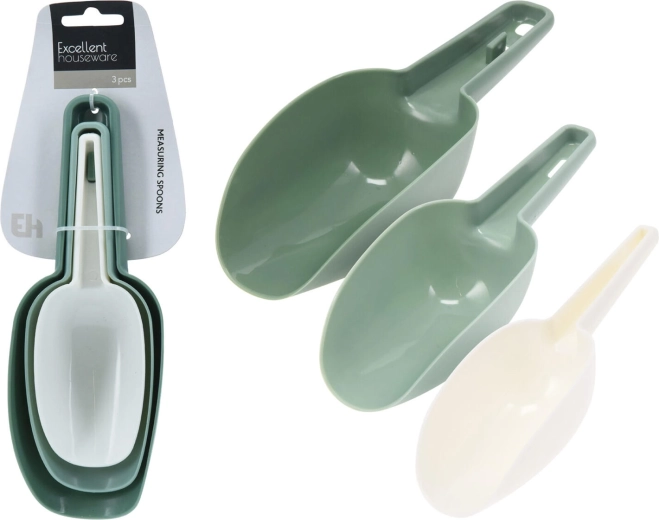 Set de lopeți din plastic pentru alimente, 3 buc