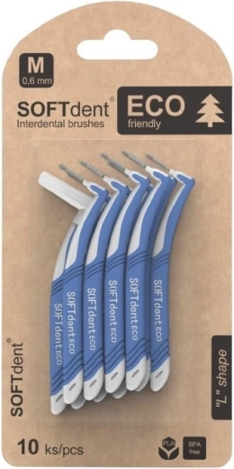 Periuțe interdentare Softdent ECO 0,6 mm M curbate