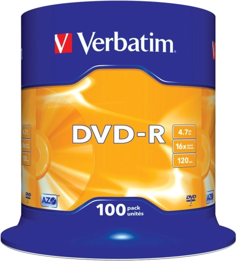 Verbatim DVD-R Matt Silver 4,7 GB 16x - 100 buc.