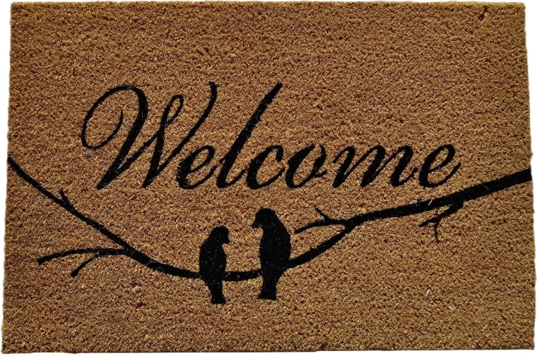 Covoraș din fibră de cocos și PVC 40 × 60 cm Welcome