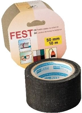 Bandă textilă pentru covoare 50 mm × 10 m FEST TAPE, mix de culori
