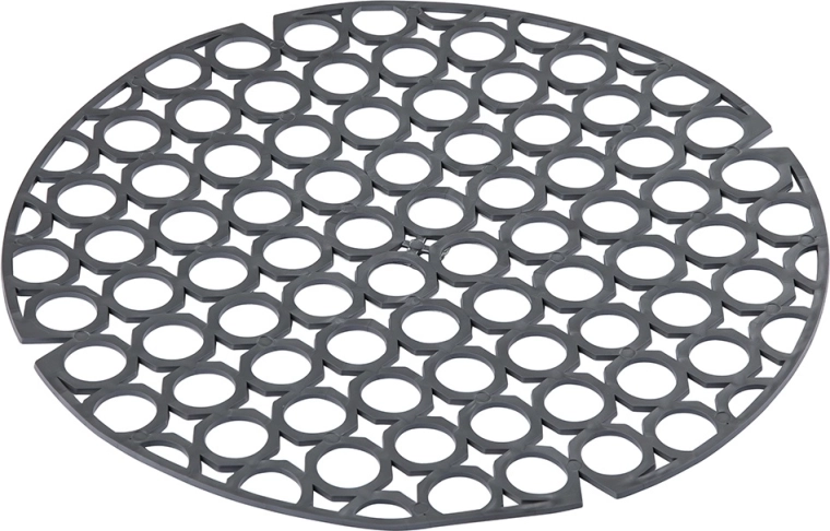 Grilă elastică rotundă pentru chiuvetă 27,5 cm, argintie