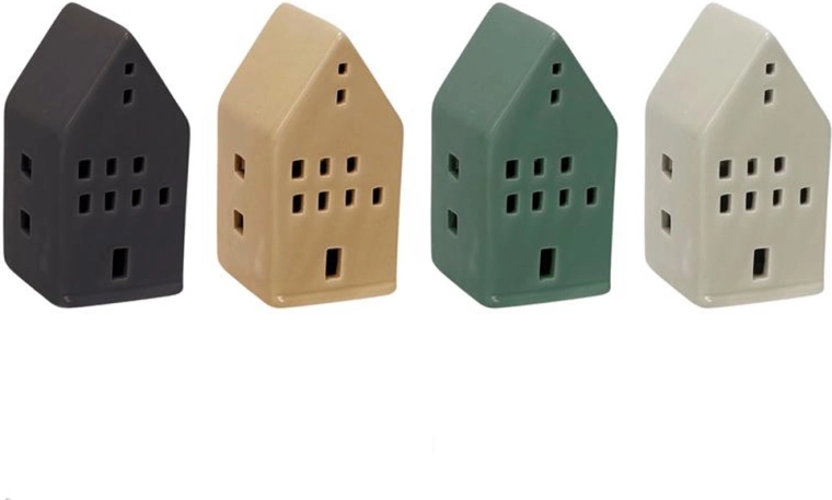 Căsuță decorativă de Crăciun cu LED 10,3 × 5,5 cm (mix de motive)