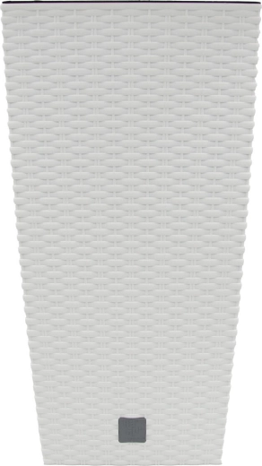 Ghiveci din plastic Rato Square 26,5 × 26,5 × 50 cm alb