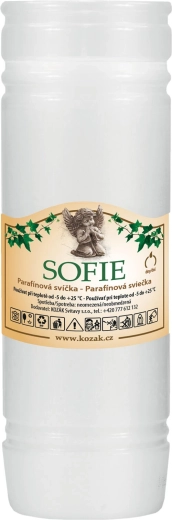 Lumânare de cimitir de rezervă 18 cm, albă, parafină