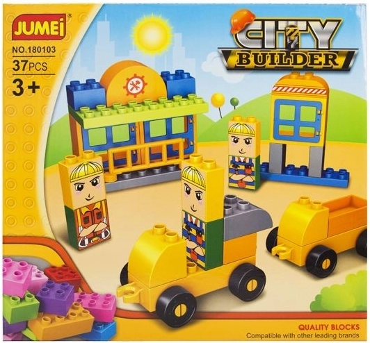 Jumei City Builder oraș – construcții, 37 de piese (28 × 26 cm) - 1 bucată