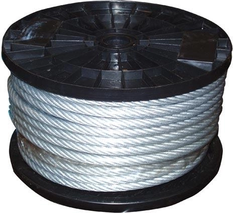 Cablu de oțel 3/4 mm în teacă PVC, galvanizat (100 m)