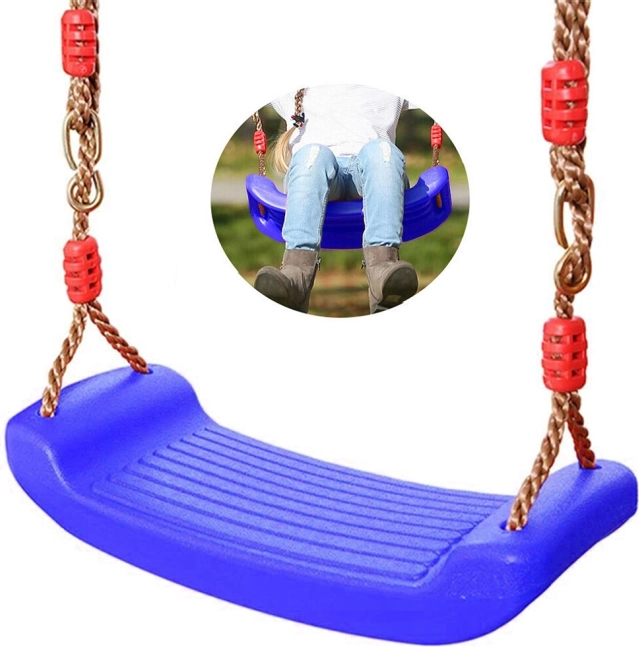 Leagăn de grădină pentru copii, bară gimnastică cu mânere – Albastru