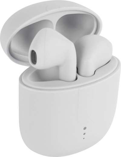 Setty TWS-0 căști Bluetooth wireless cu carcasă de încărcare, albe